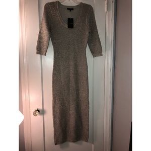Gold midi dress holiday